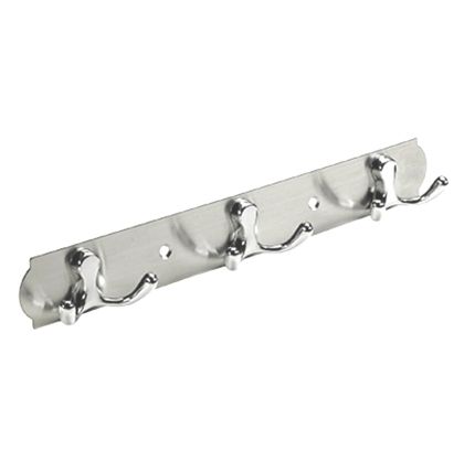 Закачалка Неръждаема стомана Сребриста мат тройна - 280 x 38 x 33 мм