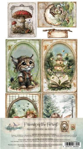 Комплект дизайнерска хартия - Friends of the Forest Cards Set - 6 листа