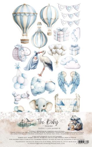 Комплект дизайнерска хартия - Baby – Boy - 6 листа