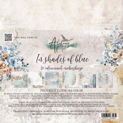 Комплект дизайнерска хартия - In Shades Of Blue - 12 листа