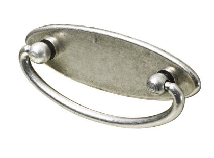 Ретро Дръжка - Антично сребристо цинкова сплав - 94 x 25/42 x 18 mm