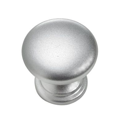 Дръжка - Сребристо мат пластмаса - Ø 25 x 23 mm