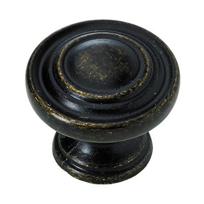 Дръжка - Черно лят цинк -  Ø 25 x 20 mm