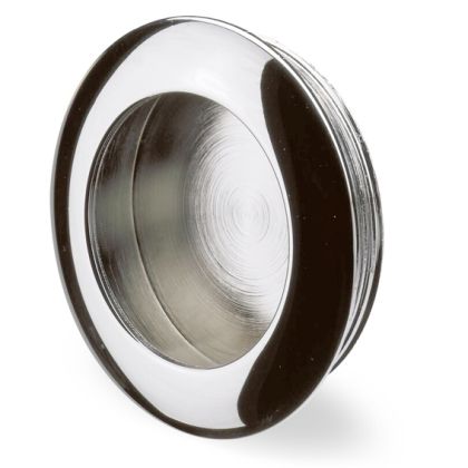 Дръжка - Сребриста вкопана за плъзгащи врати стомна - Ø 41/35mm