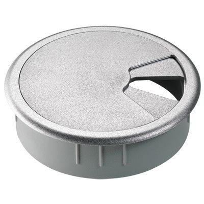 Капачки за кабели - Сребриста пластмаса - Ø 80 x 26 mm