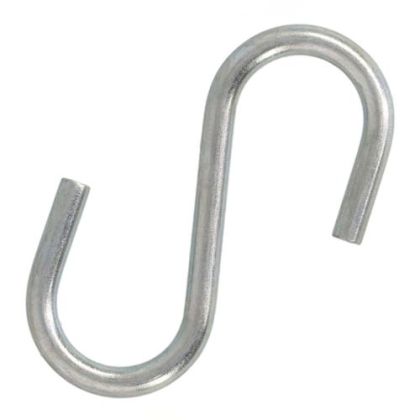 S-образна кука никел - Ø 4,6 мм, 47 x 25 мм - 3 бр