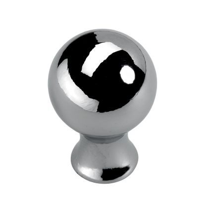 Дръжка - Сребриста хромирана лят цинк- Ø 20 x 30 мм,