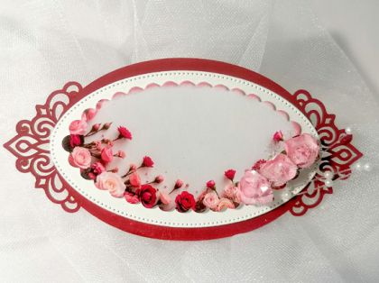 Готова декоративна композиция Рози – 3D елемент за картички и scrapbooking