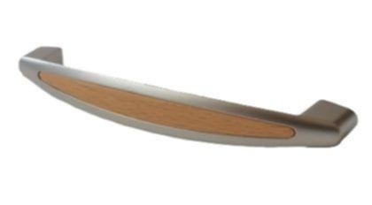 Дръжка - Сребристо цинкова сплав - 140 х 18 мм