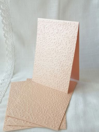 Перлени заготовки за картички с релеф - Peach flower - 4 бр.