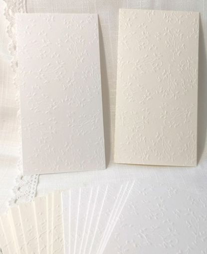 Релефни Заготовки за картички - FIRENZE White and Ivory - 10 бр.