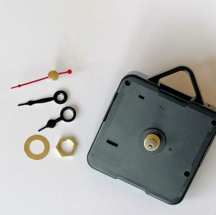 Часовников механизъм - плавен ( къса резба ) - Къси черни стрелки