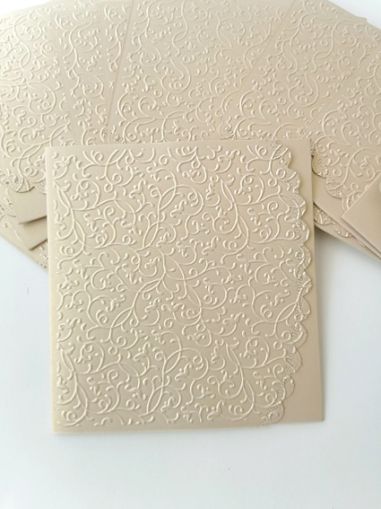 Перлени Релефни заготовки за картички - Champagne - 1 бр.