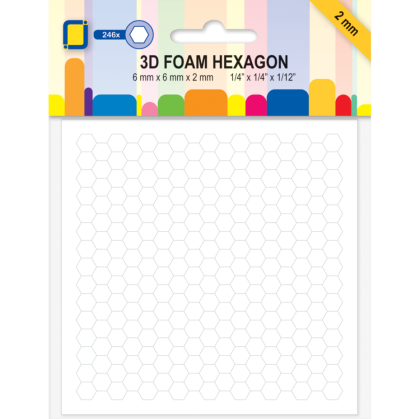 Двойнолепящи хексагони - 6 х 6 х 2 мм. - 246 бр.
