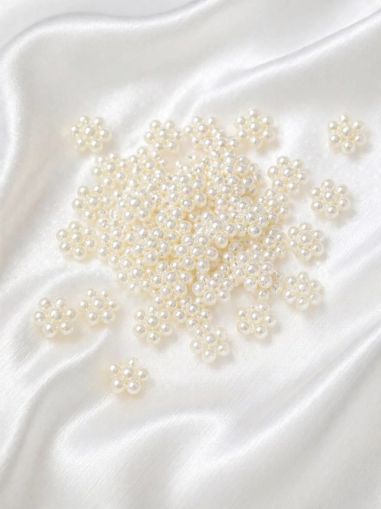 Бели перли за декорации - 20 бр.