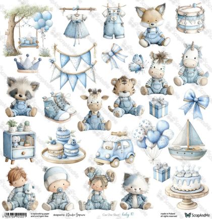 Дизайнерска хартия - Lovely Day In Blue – Baby 10 - 1 лист