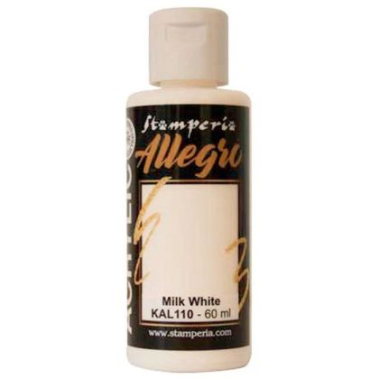 Акрилна боя Stamperia Allegro - Milk white - 60 мл.
