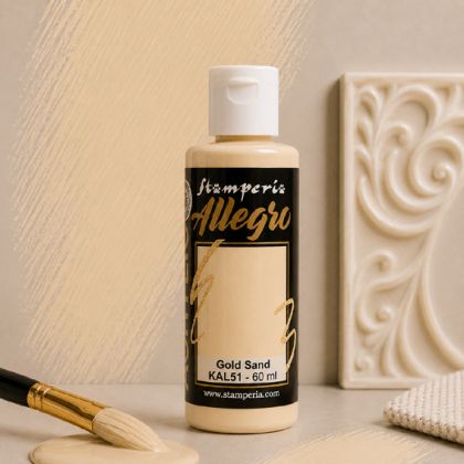 Акрилна боя Stamperia Allegro - Gold sand - 60 мл.