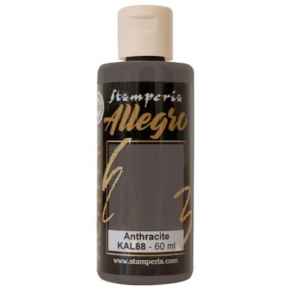 Акрилна боя Stamperia Allegro - Antrhacite - 60 мл.