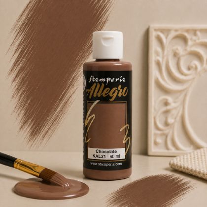 Акрилна боя Stamperia Allegro - Chocolate - 60 мл.