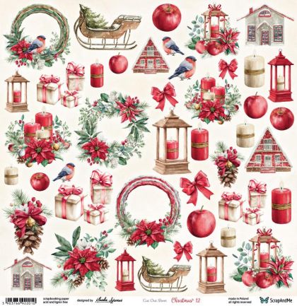 Дизайнерска хартия - Christmas 12 - 1 лист