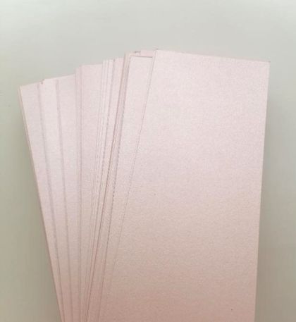 Комплект Перлен картон - Розово злато - 8,50 х 30,00 см - 45 броя