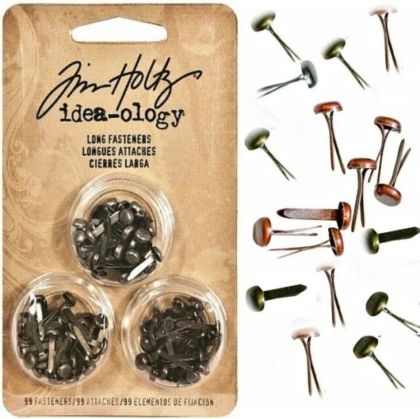 Декоративен Брадс Tim Holtz - Никел, месинг и мед - 99 броя