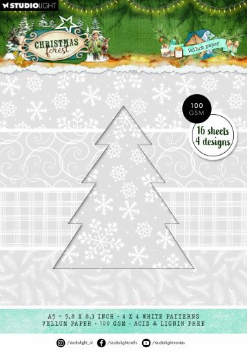 Комплект дизайнерски Паус - Christmas Forest  - А5 - 16 листа