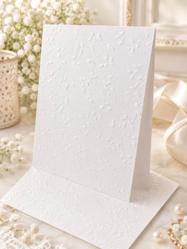 Релефни Заготовки за картички - FIRENZE Ivory White - 14 бр.