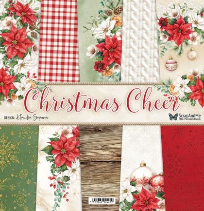 Комплект дизайнерска хартия - Christmas Cheer 30,50 х 30,50 см - 5 двустранни листа