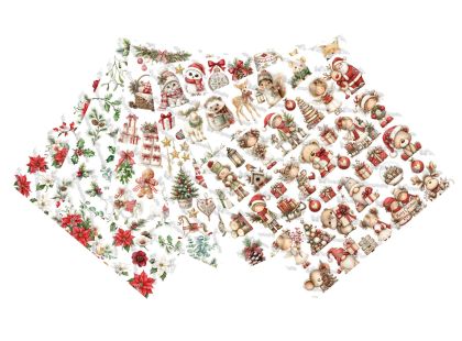 Комплект дизайнерска хартия с елементи за изрязване - Christmas Cheer 30,50 х 30,50 см - 6 листа