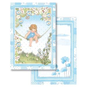 Комплект дизайнерска хартия - Baby Boy - 24 двустранни листа