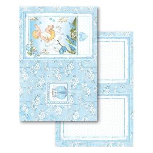 Комплект дизайнерска хартия - Baby Boy - 24 двустранни листа