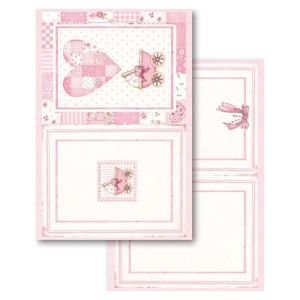Комплект дизайнерска хартия - Baby Girl - 24 двустранни листа