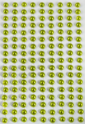 Полусферични перли - Маслина зелено - 153 бр.