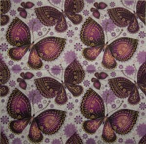 Салфетка  Ethnic Butterflies violet 015002