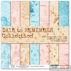  Комплект дизайнерска хартия - Days to Remember Collection - 14 листа