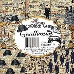 Комплект дизайнерска хартия - Gentlemen - 24 листа