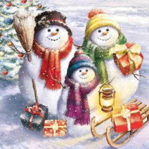 Салфетка Snowmen Family 33304925