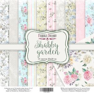 Комплект дизайнерска хартия - SHABBY GARDEN - 10 двустранни листа
