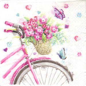 Салфетка Pink Bicycle with Basket SLOG 023301