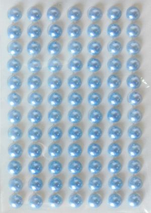 Полусферични перли - Гълъбово синъо - 84 бр.