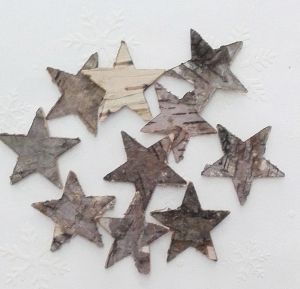 Звезди от брезова кора - 10 бр