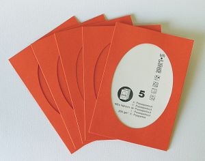 Заготовки за картички с отвор елипса - 5 бр
