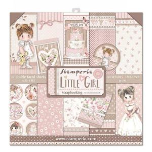 Комплект дизайнерска хартия - Little Girl - 10 двустранни листа