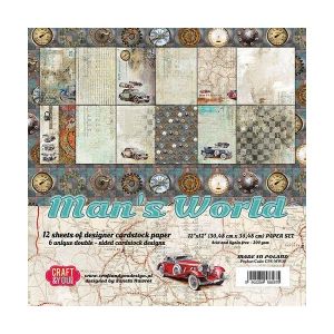 Комплект дизайнерска хартия - MAN‘S WORLD - 12 листа
