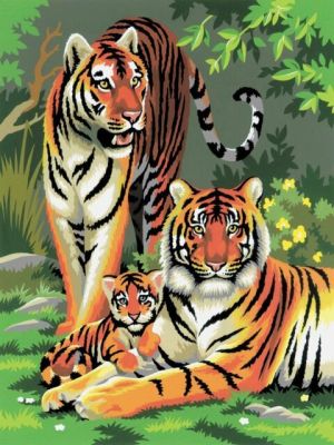  Рисуване по номера - Tigers