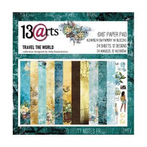 Комплект дизайнерска хартия - TRAVEL THE WORLD - 24 листа