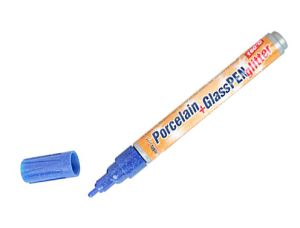 Porcelain & Glass Pen - Глитер маркер за порцелан и стъкло - Синьо