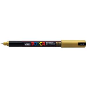 Posca PC-1MR - Ултра тънък перманентен маркер - Златен - 0,7 mm